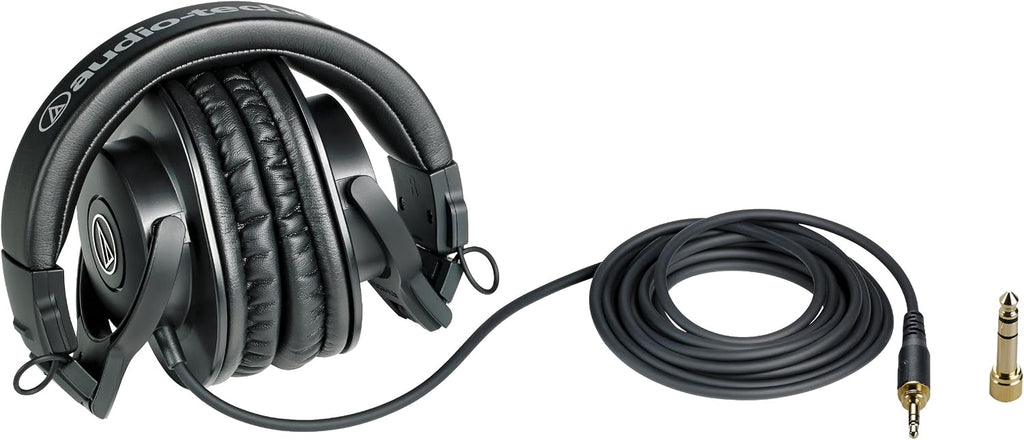 Audio-Technica ATH-M30x Professional Studio Monitor Headphones,Black,(Pack of 2)