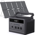 DaranEner 600W Solar Generator (1200W Peak), 576Wh LiFePO4 Battery Portable Power Station with 100W Solar Panel, 3.3H Fast Charge, Emergency Backup for Home Use, CPAP, RV Camping, Off-Grid Power