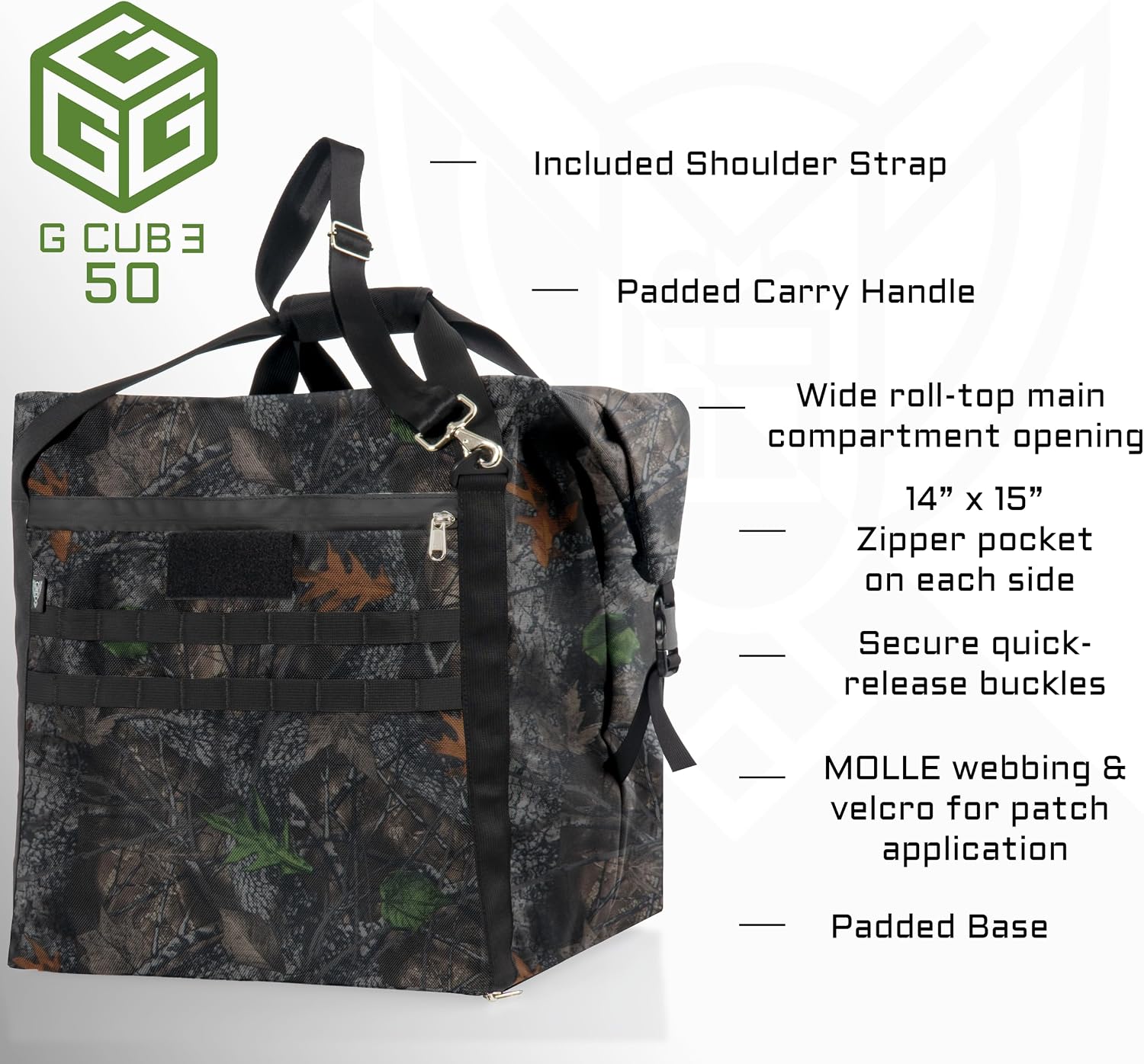 Xtreme Sight Line ~ G CUBƎ 50 Faraday Bag + LITE Faraday Bag Combo for Small to Medium Generators and Electronics ~ Protects Against EMP/CME/EMF/RF ~ Backwoods Camo Combo