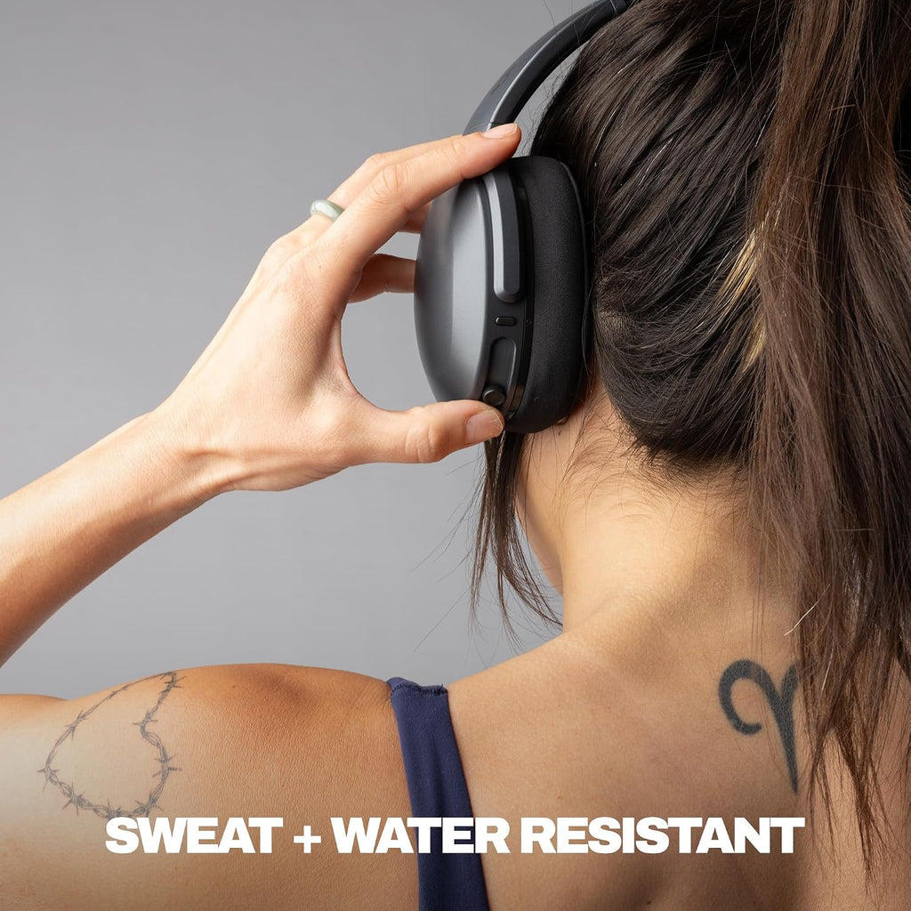 Skullcandy Crusher 540 Active Wireless Bluetooth Headphones with Multi-Sensory Bass, Noise Isolating Over-Ear Fit, Sweat and Water Resistant, 40 Hours Battery, Microphone for iPhone Android - Coal