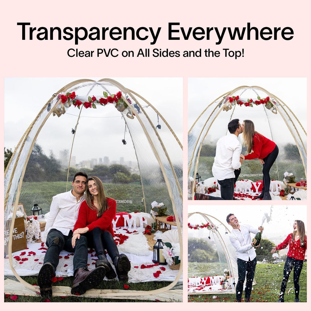 Alvantor® Pop Up Bubble Tent®,Large Oversize Igloo Screen House,4-6 Person Cold Protection Outdoor Igloo, Winter Tent Snaps Fit 10'x10'x6.5'