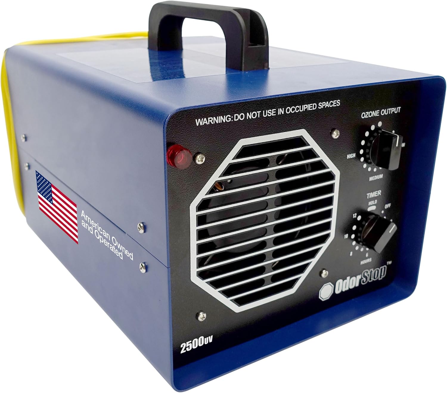 OdorStop OS2500UV Professional Grade Ozone Generator Ionizer for Areas of 2500 Square Feet+, For Deodorizing and Purifying Medium Size Areas Such as Hotel Rooms, Offices, and Basements