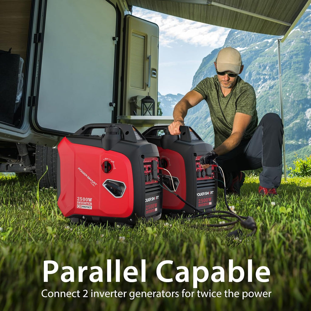 PowerSmart 2500-Watt Portable Inverter Generator, Quiet for Camping