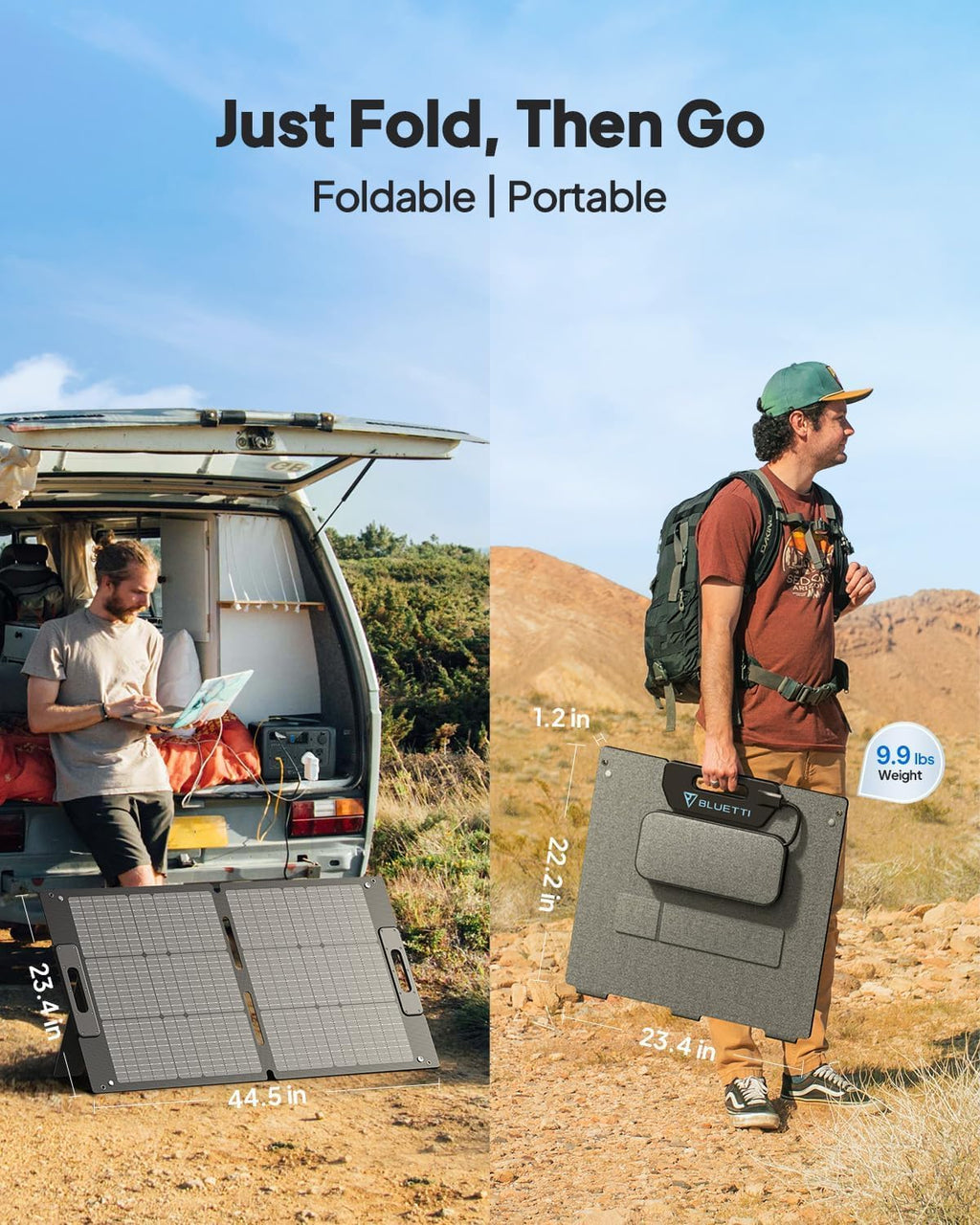 BLUETTI Solar Generator Elite 100 V2 with 2×100W Solar Panels Included, 1024Wh Portable Power Station w/ 2 1800W AC Outlets, 35% Smaller, Ideal for Camping, Emergencies, Backup Power