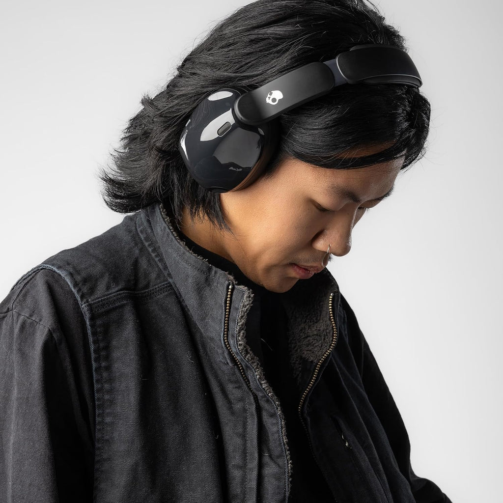 Skullcandy Hesh 540 ANC Wireless Over-Ear Bluetooth Headphones with THX Spatial Audio, Active Noise Cancelling, Personalized Sound, Up to 65 Hours Battery, Microphone for iPhone Android - True Black