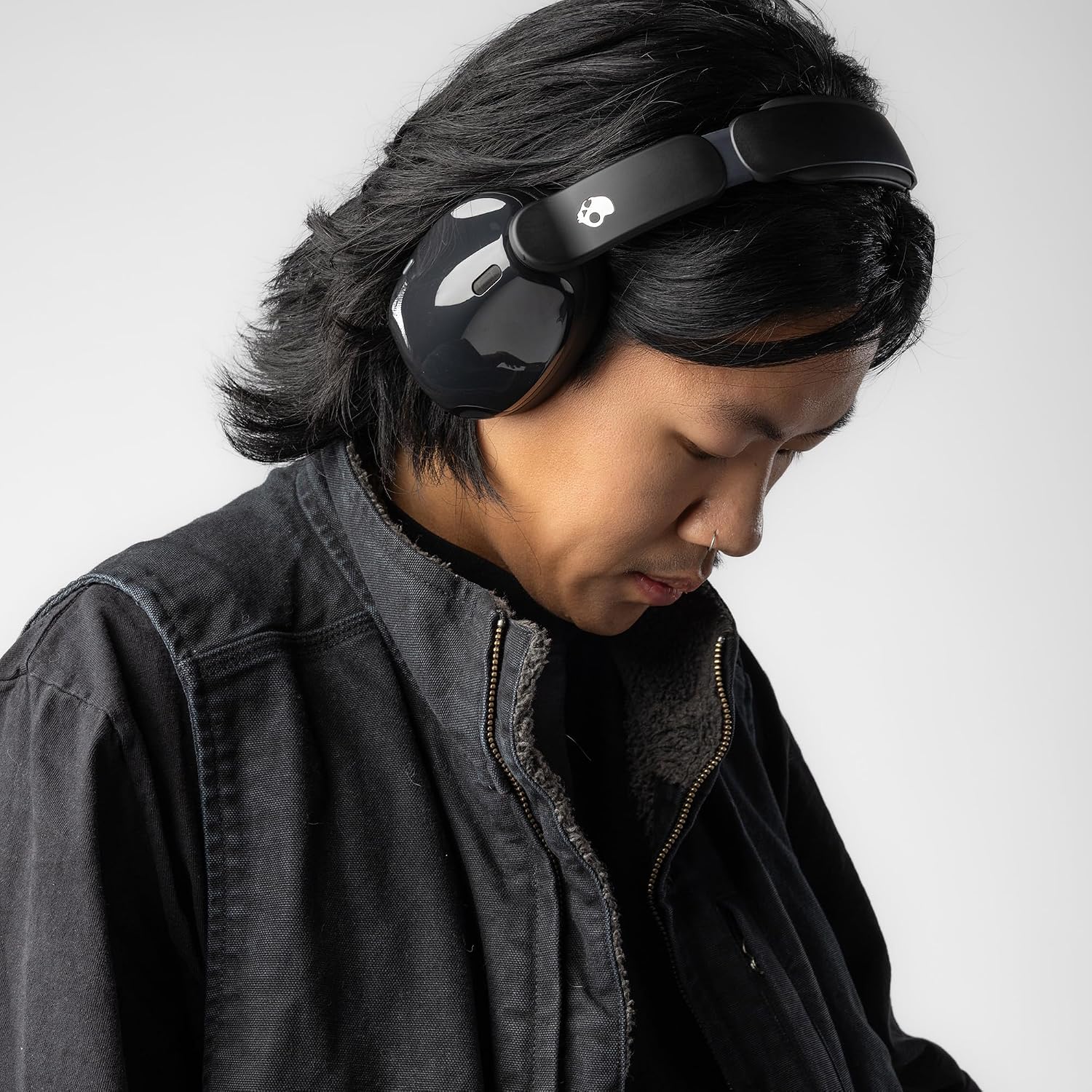 Skullcandy Hesh 540 ANC Wireless Over-Ear Bluetooth Headphones with THX Spatial Audio, Active Noise Cancelling, Personalized Sound, Up to 65 Hours Battery, Microphone for iPhone Android - True Black