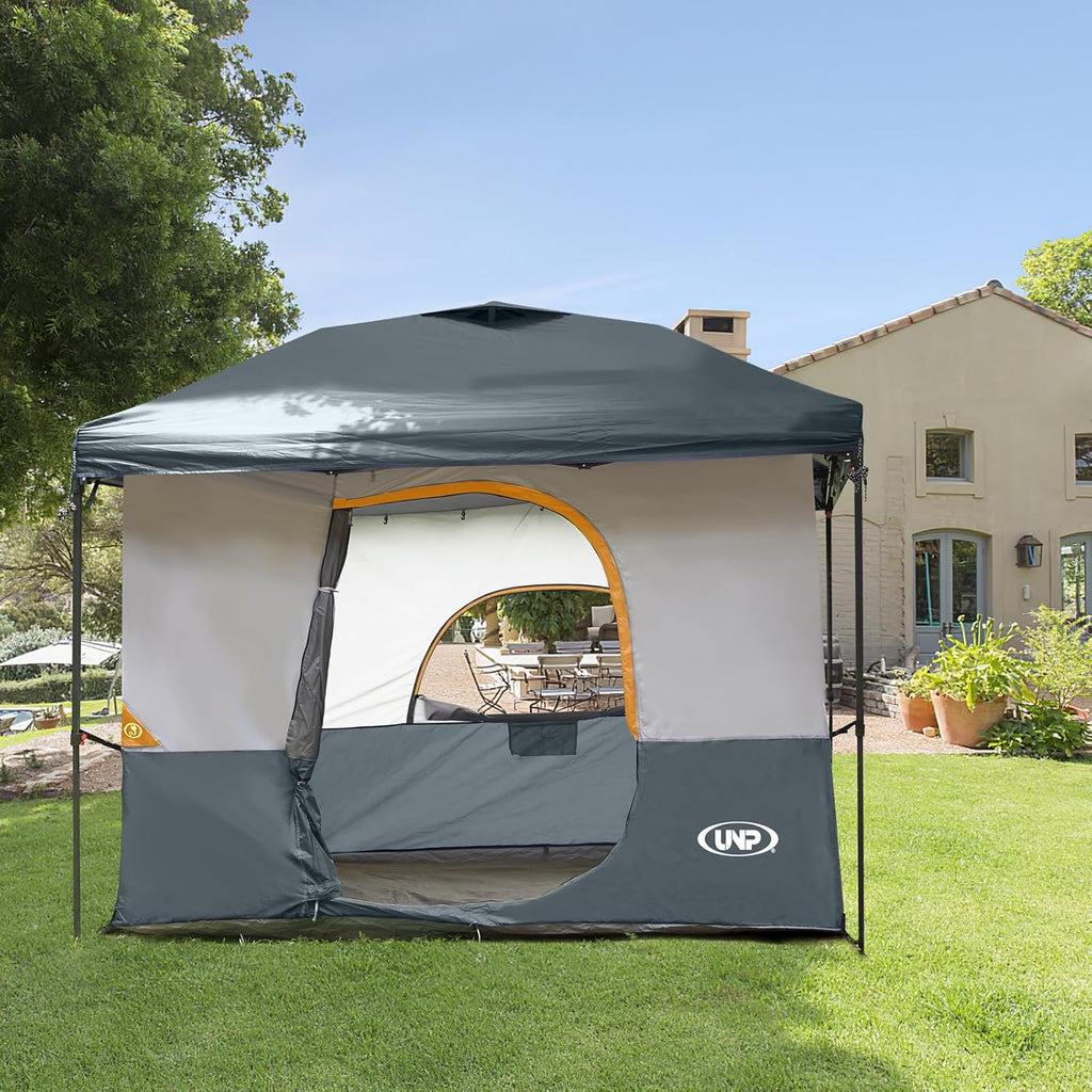 UNP Canopy Inner Tent, Camping Cube Tents for Pop Up Camping Canopy Tent, Compatible with 10' Wide Canopies Tents (No Top & Frame) (Gray)