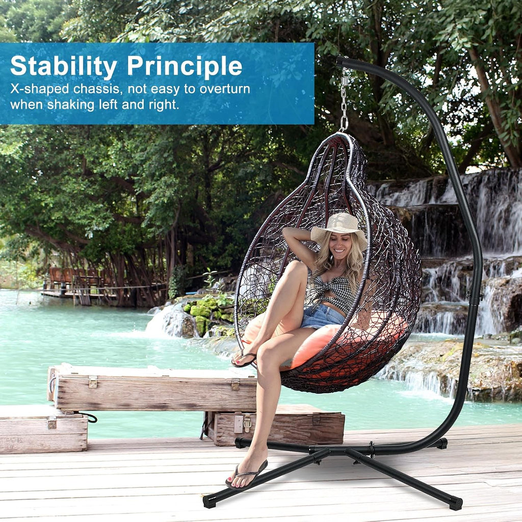 BPS Hammock Steel Stand Only C-Stand for Hanging Hammock Chairs - 300 Pound Capacity