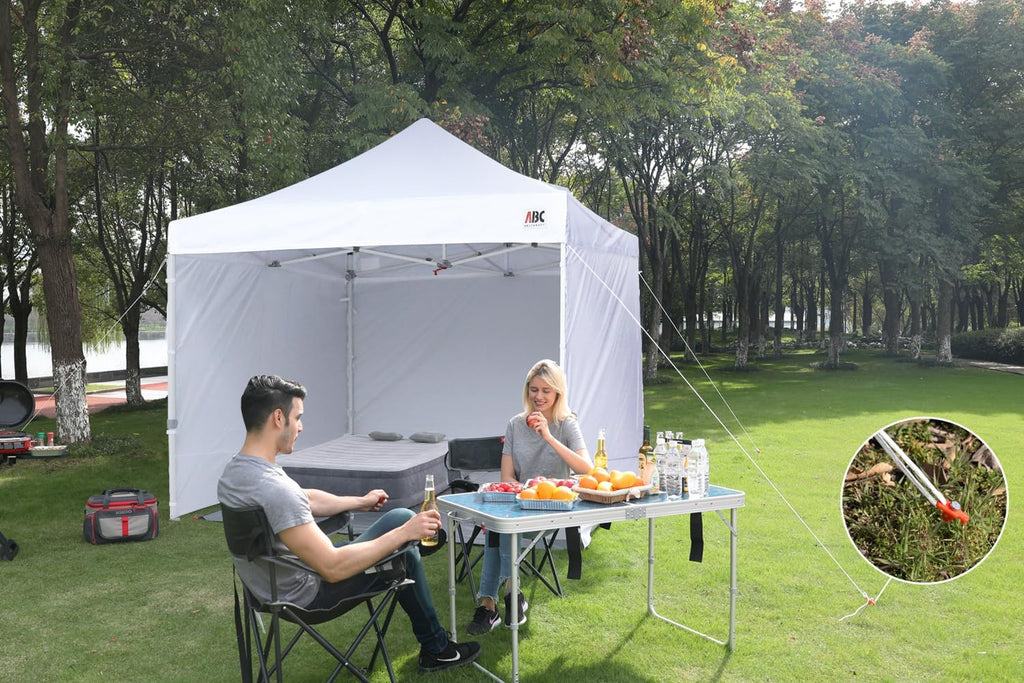 ABCCANOPY Easy Pop Up Canopy Tent with Sidewalls 10x10 Commercial -Series, Brown