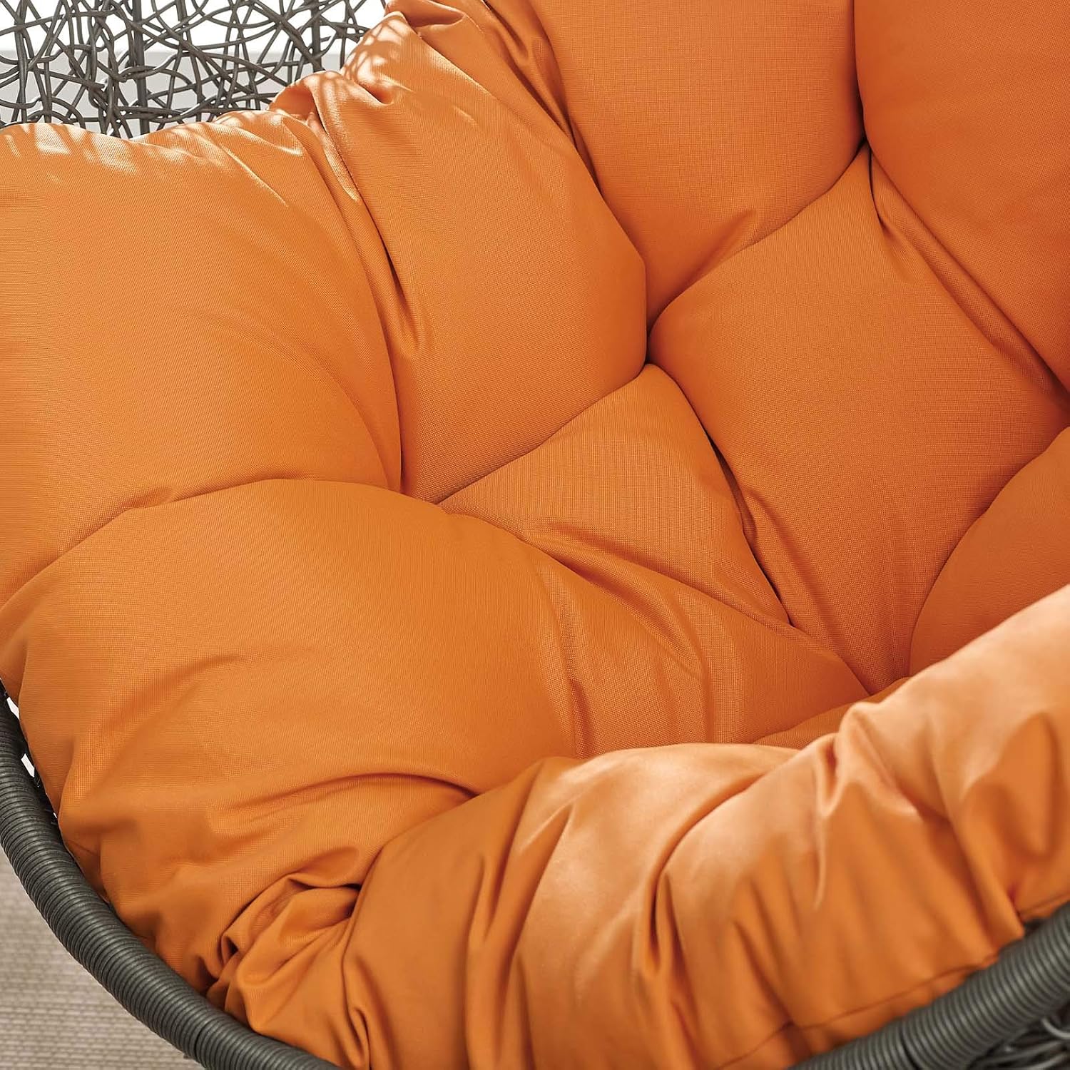 Modway Hide Outdoor Patio Swing Chair, Gray Orange