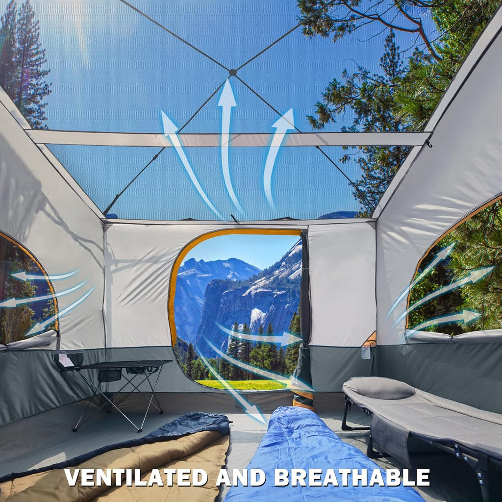 UNP Canopy Inner Tent, Camping Cube Tents for Pop Up Camping Canopy Tent, Compatible with 10' Wide Canopies Tents (No Top & Frame) (Gray)