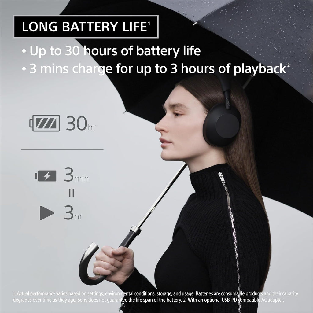 Sony WH-1000XM6 The Best Noise Canceling Wireless Headphones, HD NC Processor QN3, 12 Microphones, Adaptive NC Optimizer, Mastered by Engineers, Studio-Quality, 30-Hour Battery, Midnight Blue