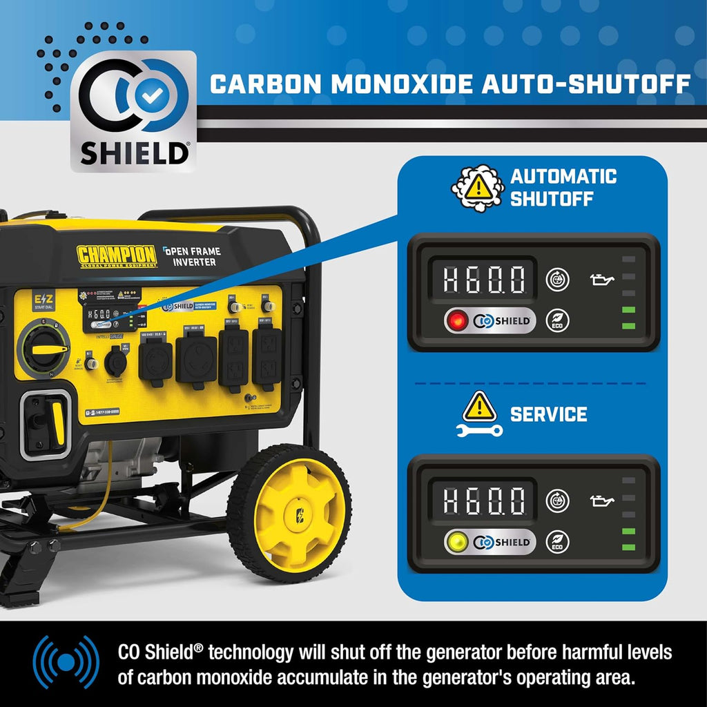 Champion Power Equipment 7250-Watt RV Ready Portable Open Frame Inverter Generator with Quiet Technology and CO Shield