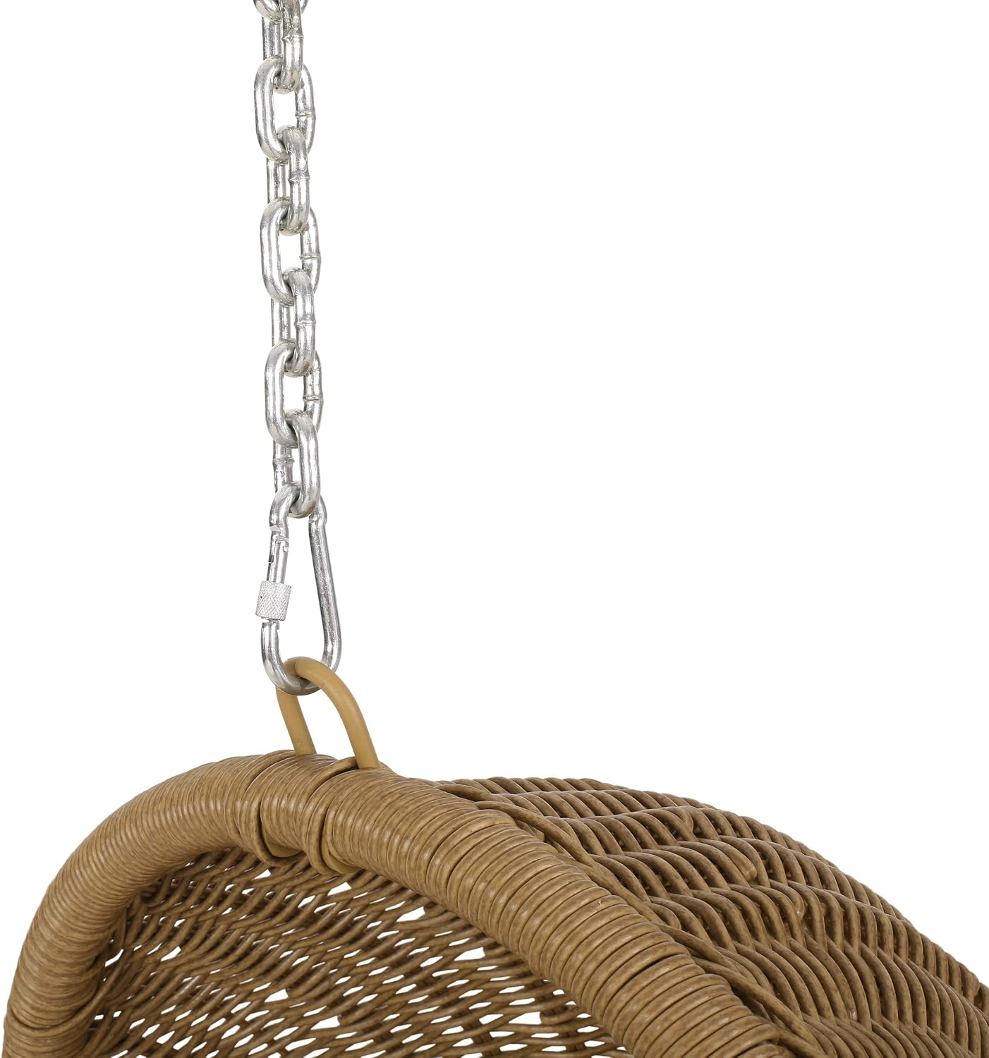 Christopher Knight Home Orville Outdoor Hanging Chair, Dark Gray + Light Brown