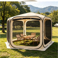 HOOYEAH Pop-up Screened Tent, Instant Screen House Portable Screen Room Canopy Outdoor Gazebo with Mosquito Net for Patio, Backyard, Garden and Outdoor Activities, 12x12