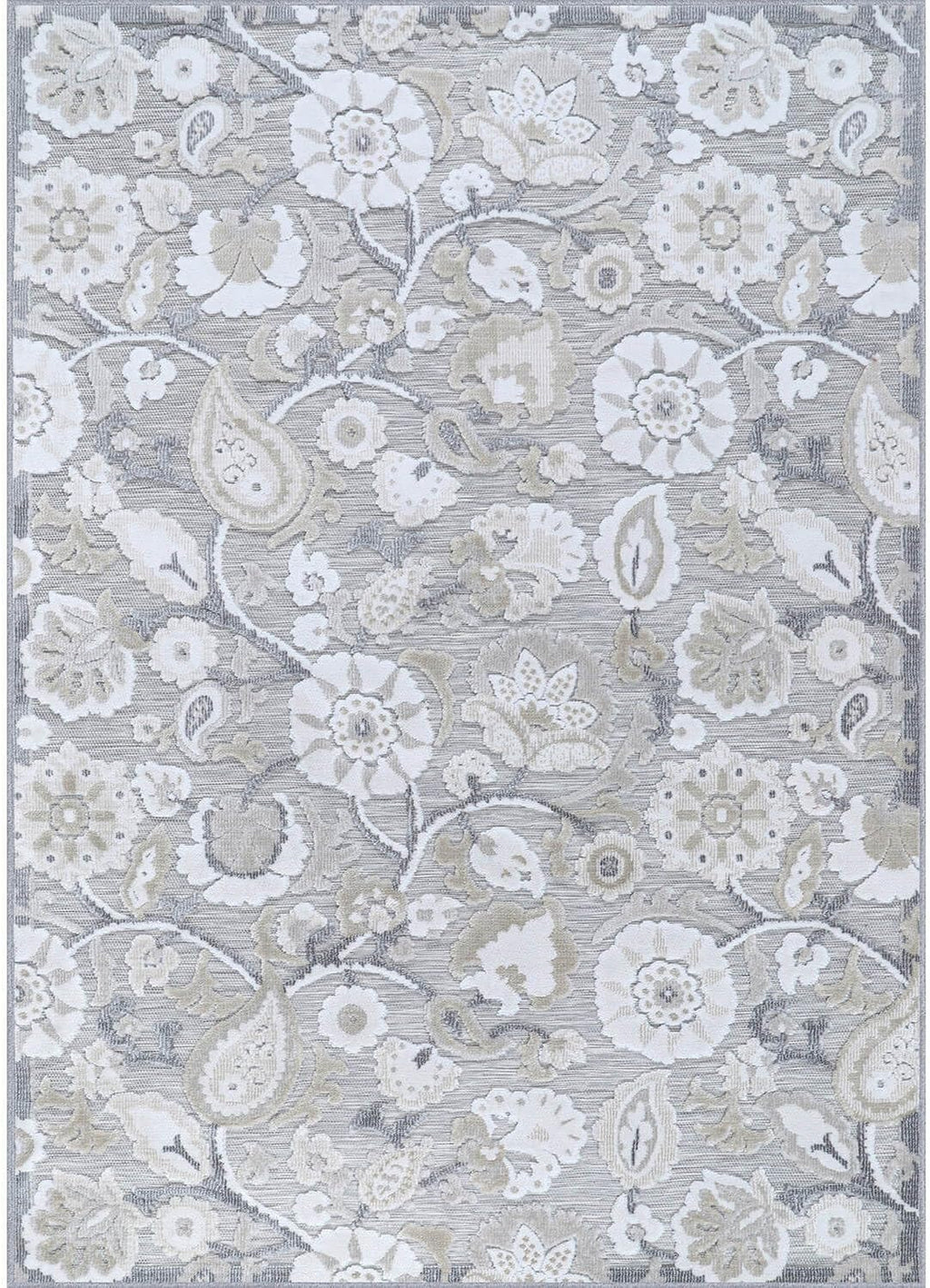Luul Home Floral Indoor Outdoor Rugs 9x12 Large Area Rug for Living Room, Patio Decor, Kitchen, and Entryway Rug, Washable Stain Resistant Outside Carpet Beige 9 x 12