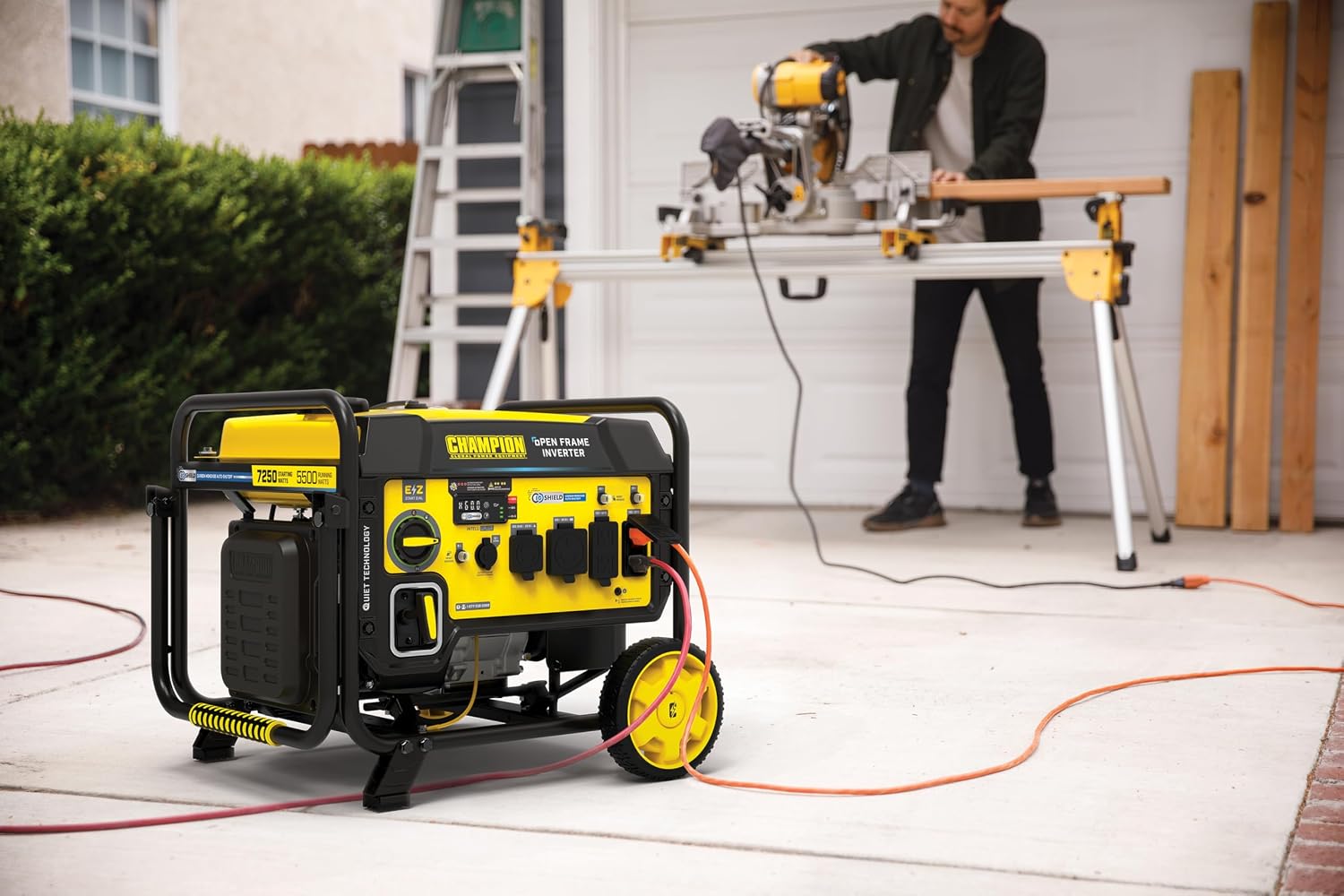 Champion Power Equipment 7250-Watt RV Ready Portable Open Frame Inverter Generator with Quiet Technology and CO Shield