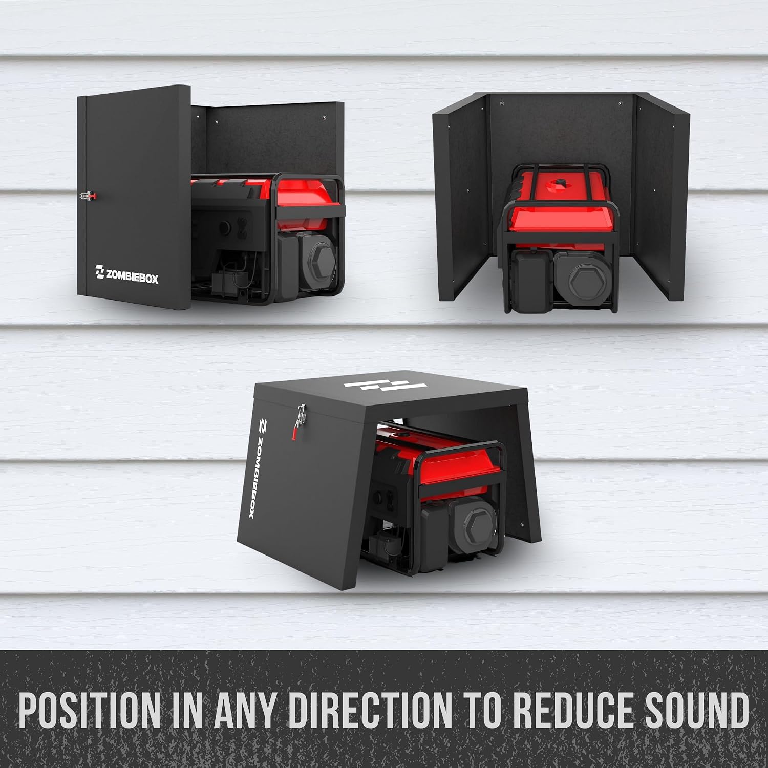 Zombiebox Generator Running Cover & Acoustic Barrier | Heavy-Duty Steel Generator Shelter for Portable Generators up to 12,000W | Outdoor Enclosure & Noise Reduction Tent | Rain & Snow Protection