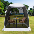 LEEDOR Pop Up Screen House, 6-10-15 Person Outdoor Screen Tent，Camping Screen Room with Carry Bag, Screened Gazebo with Mosquito Netting, Instant UV Resistant Sun Shelter for Garden, Patio, Backyard