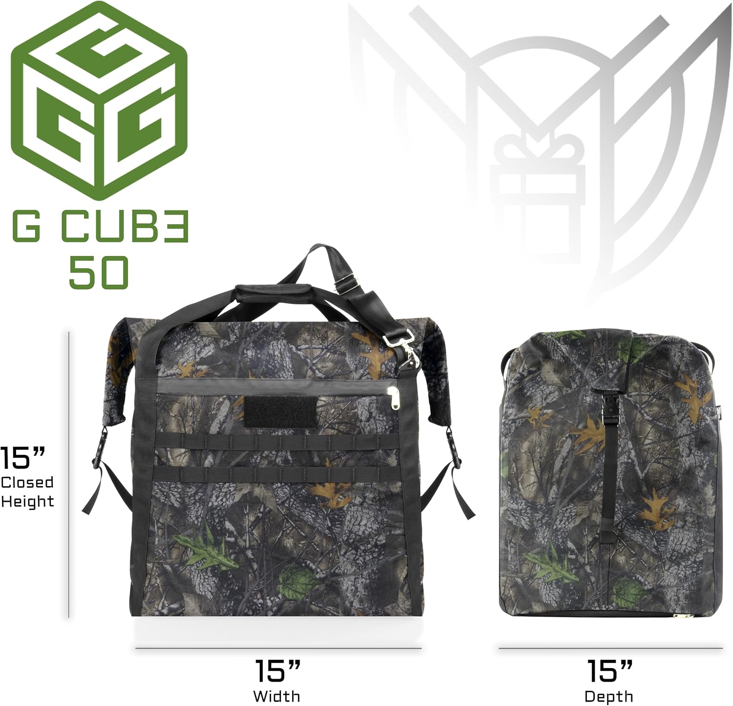 Xtreme Sight Line ~ G CUBƎ 50 Faraday Bag + LITE Faraday Bag Combo for Small to Medium Generators and Electronics ~ Protects Against EMP/CME/EMF/RF ~ Backwoods Camo Combo