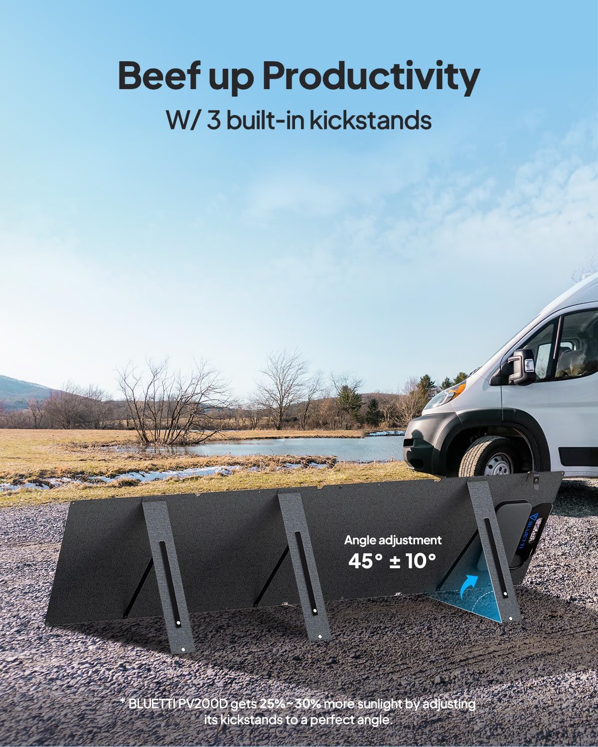 BLUETTI AC200L Solar Generator with 200W Panel and Charger 1 (Ships Separately), 2048Wh LFP Portable Power Station, w/4 2400W AC (3600W Lifting), 560W DC-DC Car Charger, for RV, Camping, Emergency Use