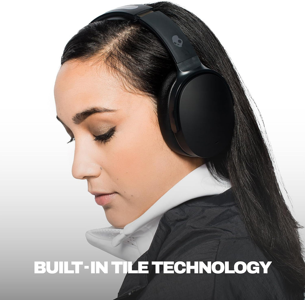 Skullcandy Hesh ANC Wireless Over-Ear Bluetooth Headphones-Extra USB-C Charging Cable,Active NoiseCanceling,22 Hrs Battery,Foldable Lightweight Design, Microphone iPhone Android-True Black(Pack of 2)