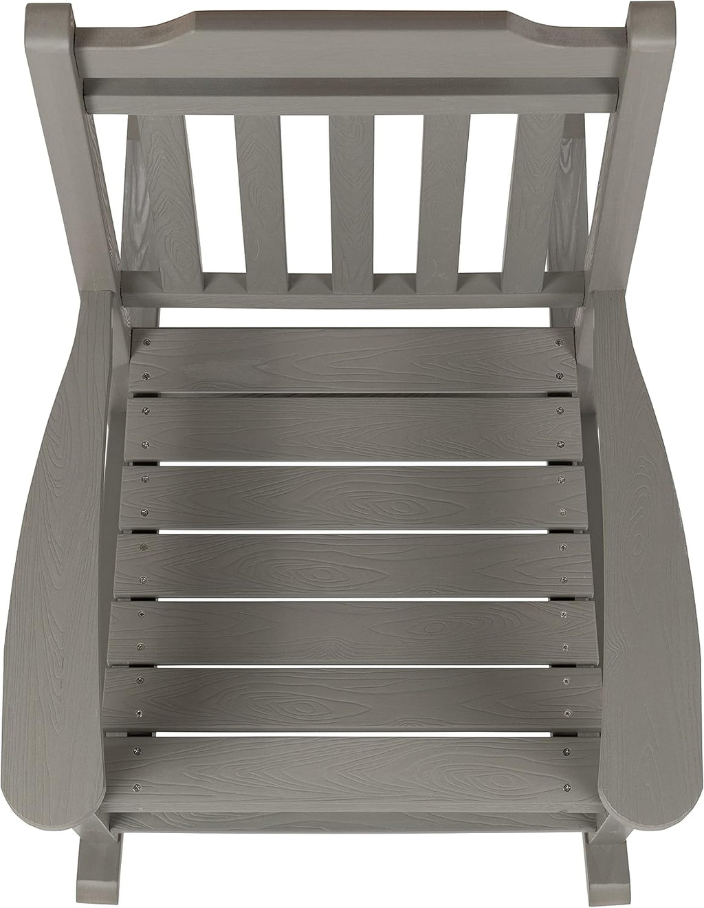 Flash Furniture Winston All-Weather Poly Resin Rocking Chair in Gray