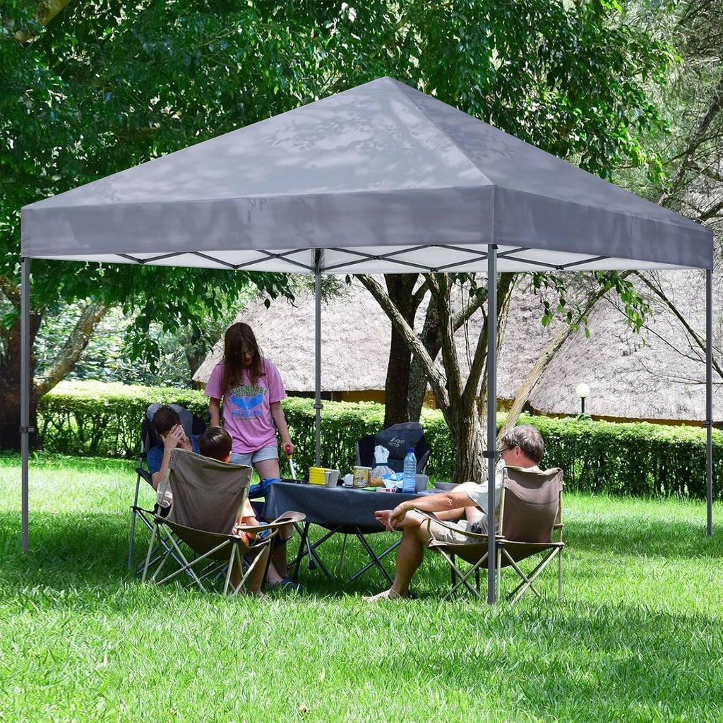 COOSHADE Durable Easy Pop Up Canopy Tent 12x12Ft(Gray)
