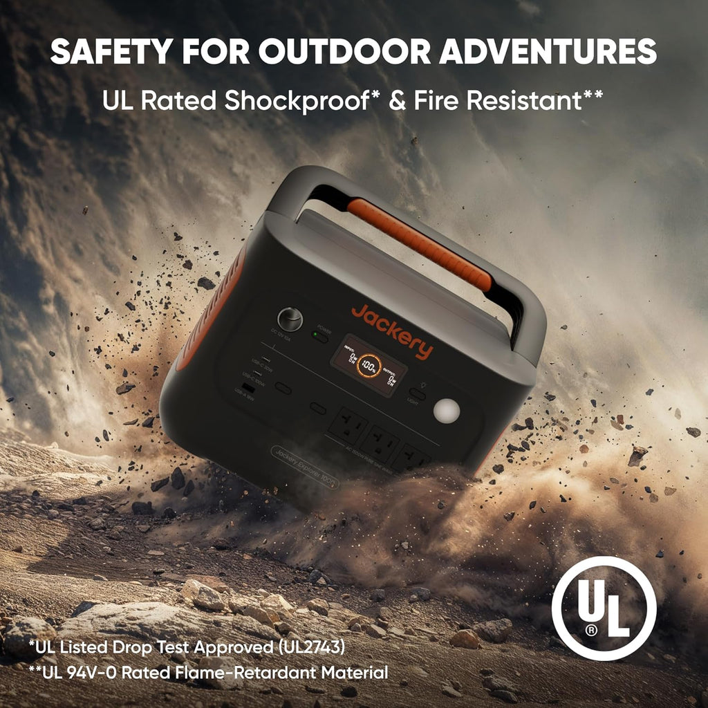 Jackery Explorer 1000 v2 Portable Power Station*2,1070Wh LiFePO4 Battery,1500W AC/100W USB-C Output, 1 Hr Fast Charge, Solar Generator for Camping,Emergency, RV, Off-Grid Living(Solar Panel Optional)