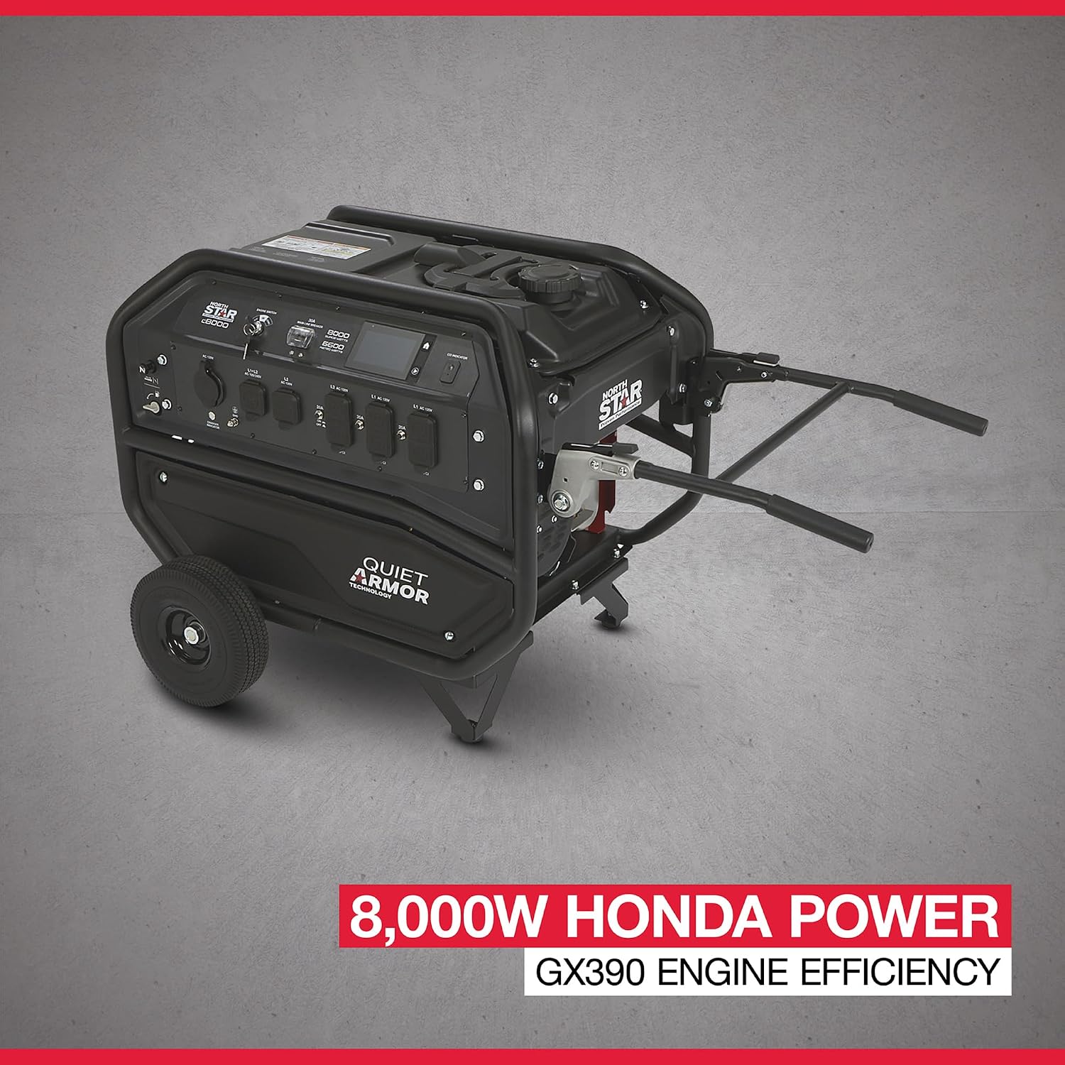 NorthStar c8000s Commercial-Grade Portable Generator with Electric Start, 8000 Surge Watts, 6600 Rated Watts, Model# 1654403
