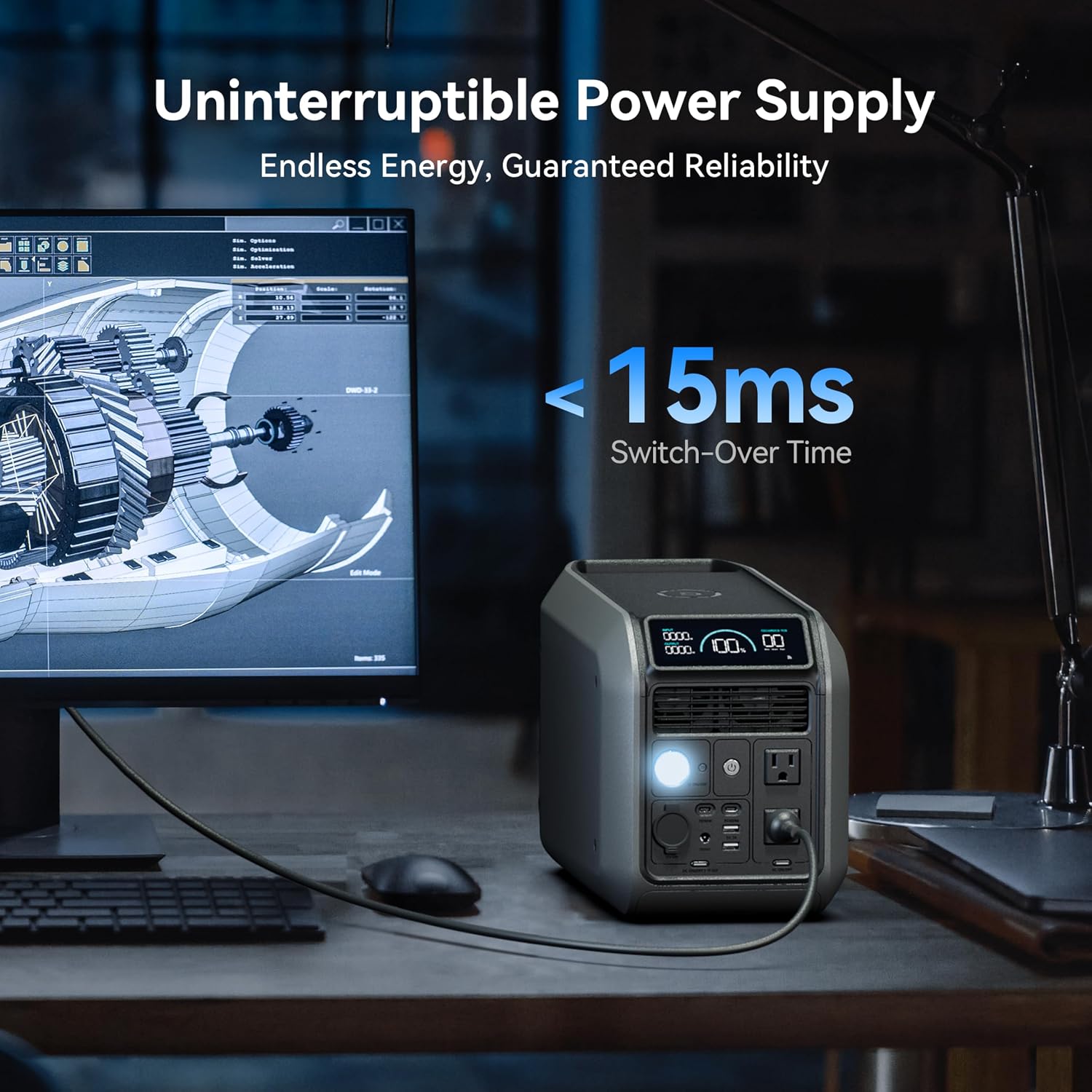 Dabbsson Solar Generator 1000L with Charger S, 1008Wh Semi-Solid LiFePO4, 560W Alternator Charger, 1200W AC Output, 1600W Power Boost, 1.3X Longer Runtime, 0-80% in 50 Min, for Home Backup/Camping/RV