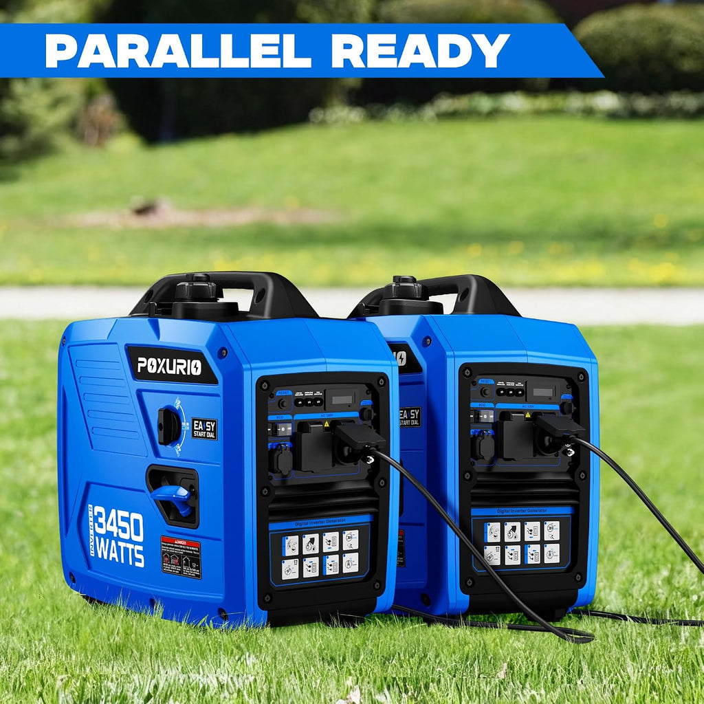 3450-Watt Portable Inverter Generator for Home Use, 1.6Gallon Large Fuel Tank Up to 8.3 Hours Use, 120V Gas Powered Generator Super Quiet - EPA Compliant