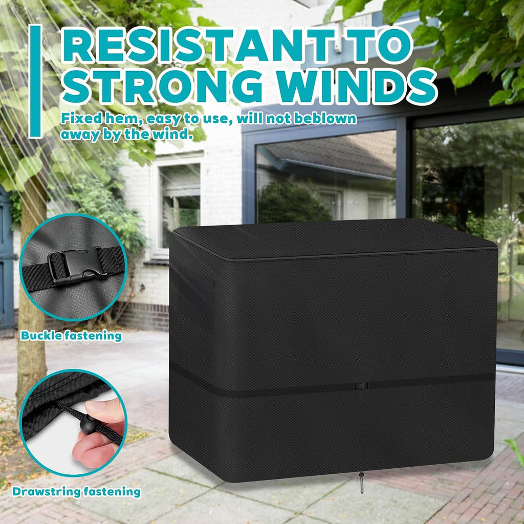 Stationary Air Compressor Generators Cover Waterproof, 600D Heavy Duty Outdoor Air Compressors Cover for AG-S1002 and Other Air Compressors of The Same Size UV, Dust, Black