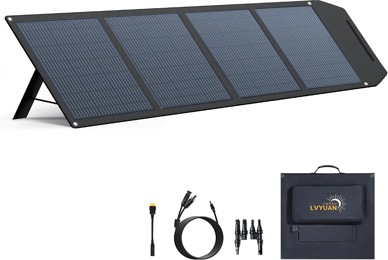 LVYUAN 200W Portable Solar Panel Foldable Solar Panel, Solar Cells 22.5% High Efficiency for Outdoor Adventures Power Station Camping RV Solar Generator