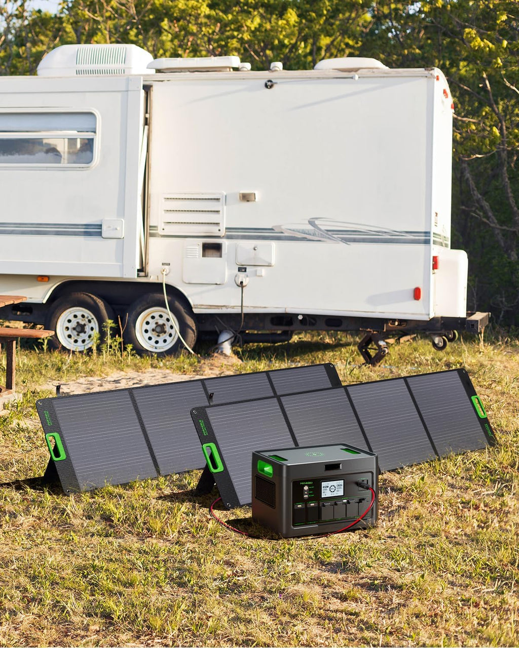 2400W Portable Power Station 1843.2Wh Outdoor Solar Generator with 2400W(4800W Peak) 4 AC Outlets, Fast Charging Emergency Power Backup Battery UPS for Home Outage RV/Van Road Trip Camping