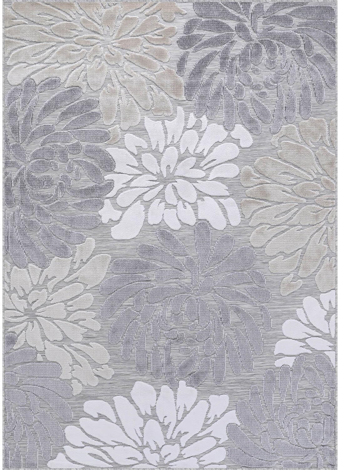Luul Home Floral Indoor Outdoor Rugs 9x12 Large Area Rug for Living Room, Patio Decor, Kitchen, and Entryway Rug, Washable Stain Resistant Outside Carpet Beige 9 x 12