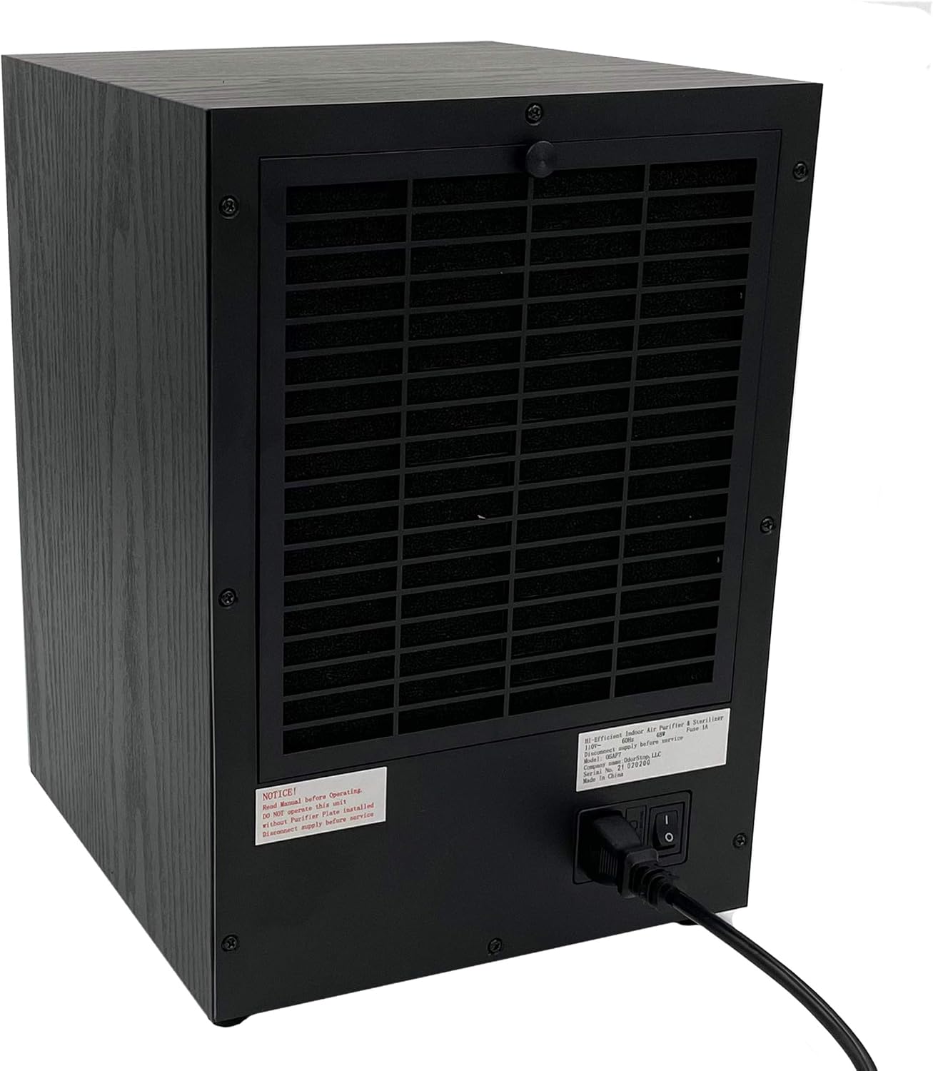 OdorStop OSAP7-7-in-1 HEPA Air Purifier/Ozone Generator with UV, Active Carbon, TiO2, Ionizer, 3 Ozone Plates and Remote Control