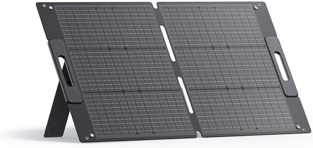 BLUETTI 100W Solar Panel for Solar Generator EB3A AC2A AC50B AC70 AC180 AC200L Elite 200 V2 AC300 B300K Handsfree 1 & 2, Foldable Solar Charger with Adjustable Kickstands for RV, Camping