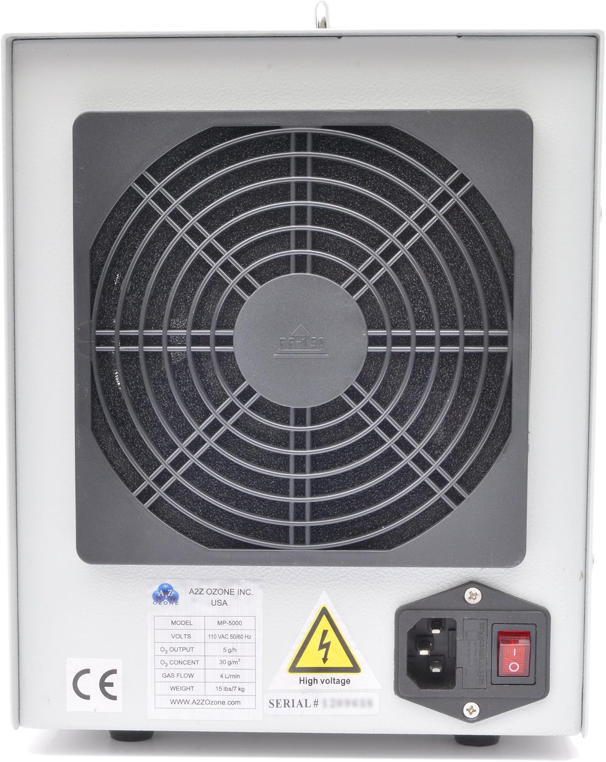 MP - 5000 Ozone Generator, Adjustable Timer, Ozonator treatment, for Water Use with optional oxygen hookup, up to 5000mg/hr,