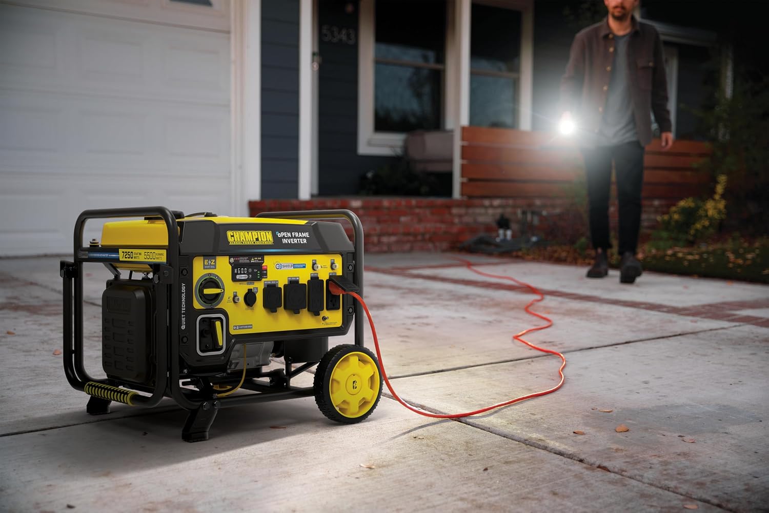 Champion Power Equipment 7250-Watt RV Ready Portable Open Frame Inverter Generator with Quiet Technology and CO Shield