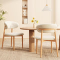 Kitchen Dining Chairs Set of 2 Modern Soft Linen Farmhouse Dining Room Chair, Beige/Original