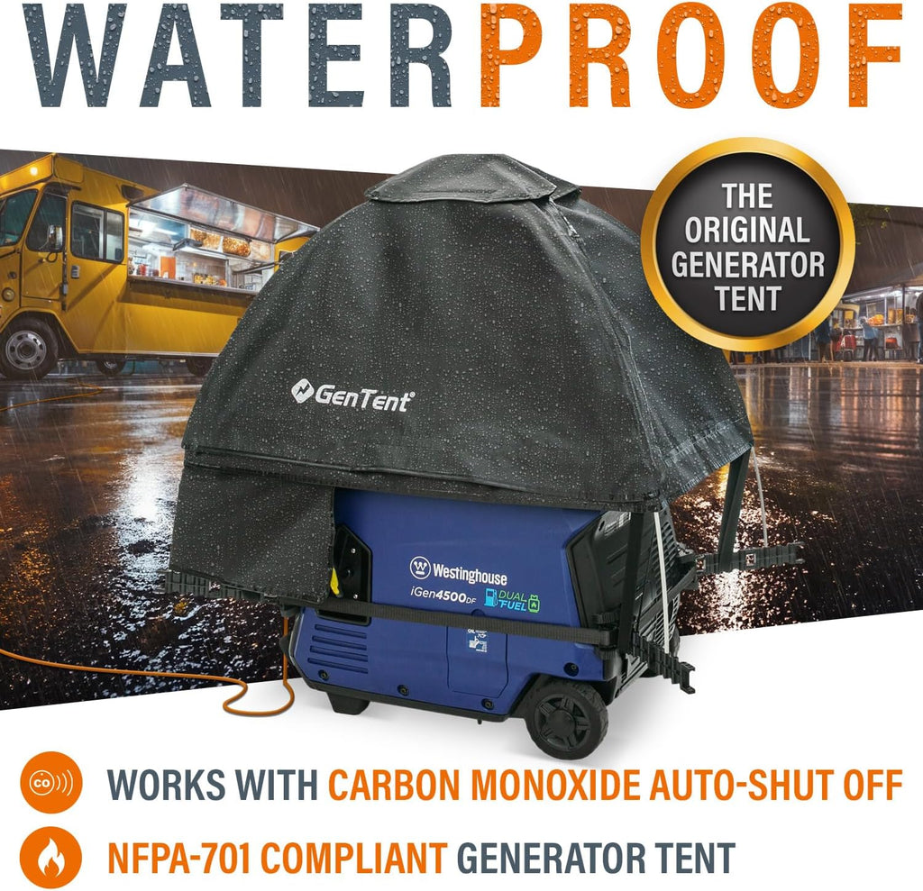 GenTent Inverter Running Cover – Generator Tent for Fully Encased Inverters (Black, Original - Standard)