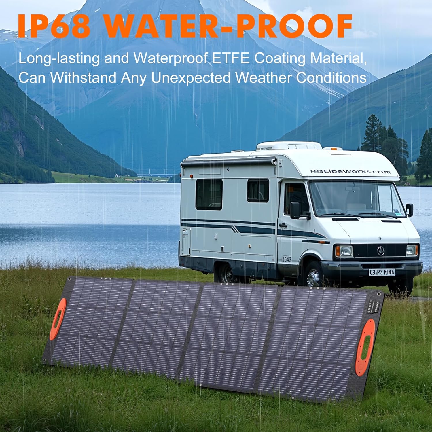 SOKIOVOLA N-Type 16BB 200W Portable Solar Panel for EF/Jackery/Bluetti/Anker Power Station Foldable Solar Panel 25% High Efficiency IP68 Waterproof for Outdoor Trip RV Camping Blackout Off Grid