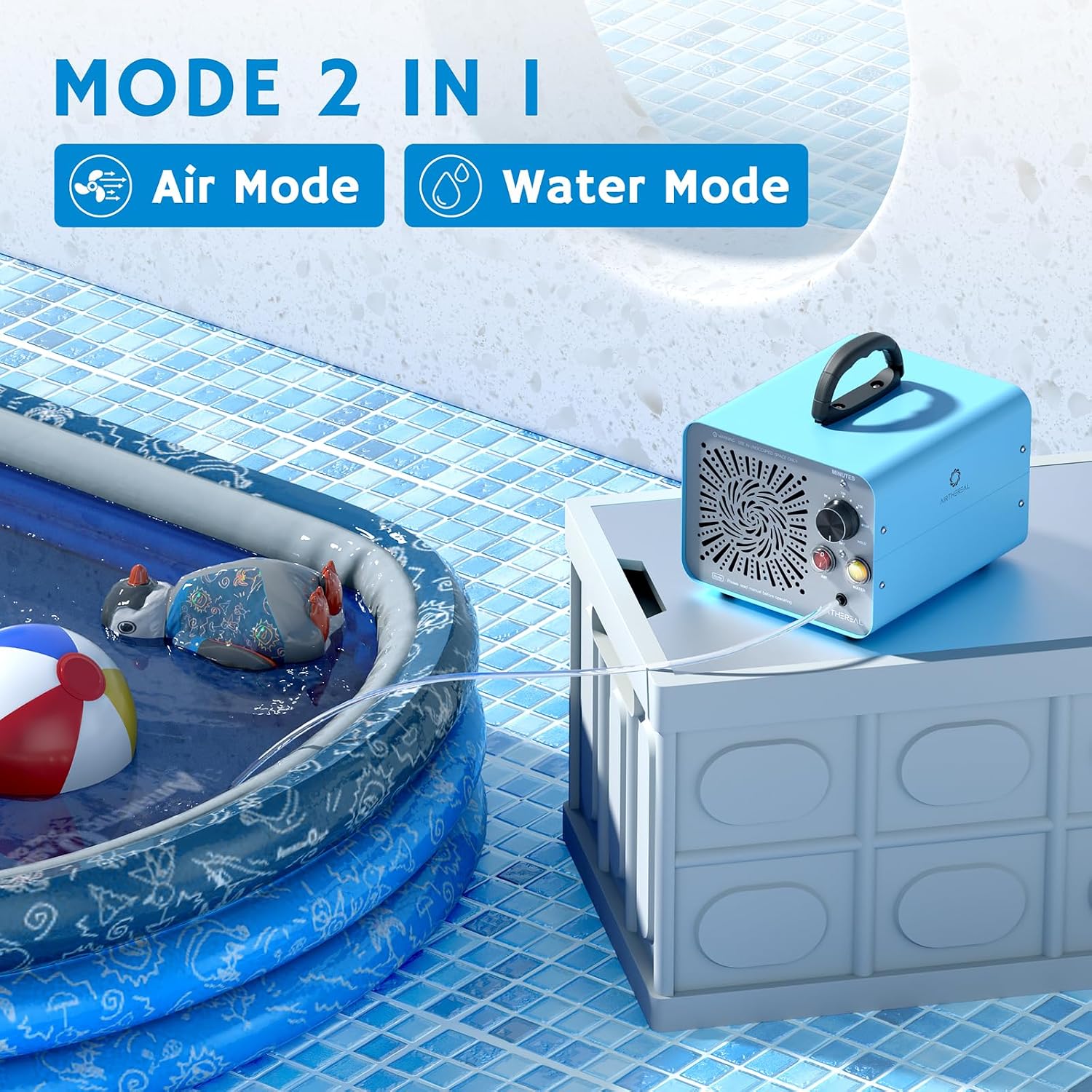 Airthereal Bundle | MA25L Water Ozone Generator and Spare Ozone Plate Filter - Dual-Mode Ozone Machine for Water and Air Purification