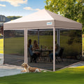 Quictent 10'x10' Pop up Screened Canopy Tent with Mosquito Netting, Portable Easy up Outdoor Screen House Shelter for Patio, Camping and Picnic, Includes Wheeled Carry Bag