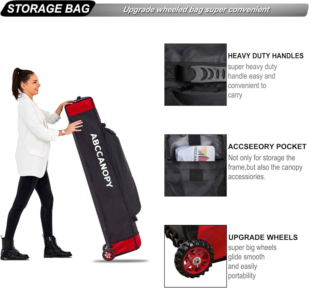 ABCCANOPY Patio Pop Up Canopy Tent 8x12 Commercial-Series (White)