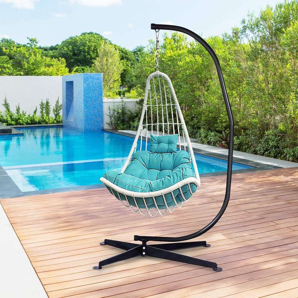 RELAX4LIFE Hammock Stand Heavy Duty Portable & Detachable C Stand for Hanging Hammock, Air Porch, Swing Chair, Outdoor & Indoor Usage