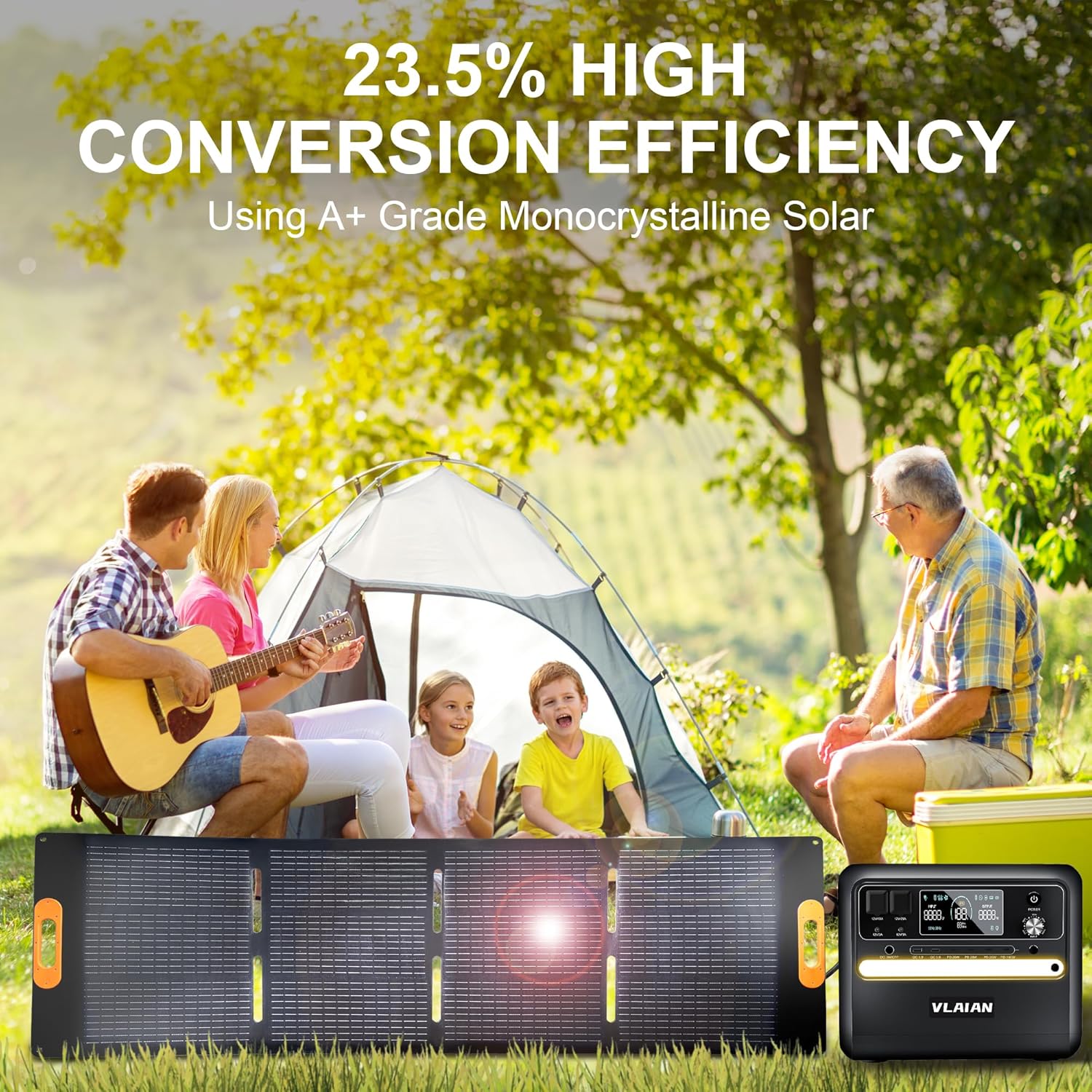200 Watt Solar Panel,200W Solar Panel,for Power Station Generator,Charger with MC4 Output,3-in-1 DC Connector,23.5% High Efficiency for Outdoor Camping RV Travel(200W)