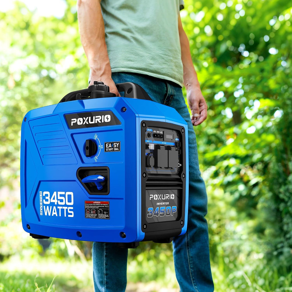 3450-Watt Portable Inverter Generator for Home Use, 1.6Gallon Large Fuel Tank Up to 8.3 Hours Use, 120V Gas Powered Generator Super Quiet - EPA Compliant