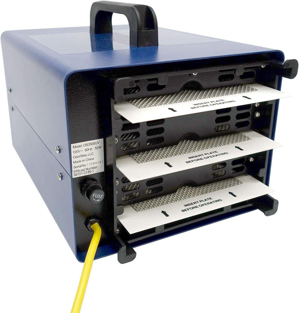 OdorStop OS3500UV-1 Professional Grade Ozone Generator Ionizer for Areas of 3500 Square Feet+, For Deodorizing Medium to Large Spaces Such as Homes and Offices (3500 sq ft + UV)